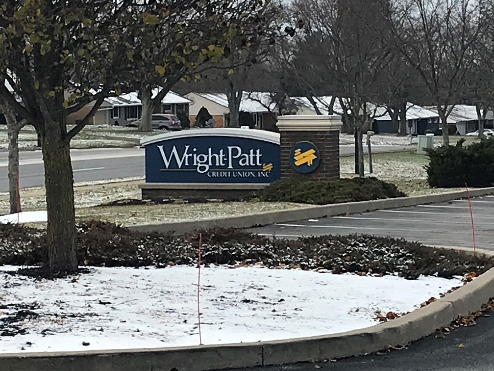 Wright Patt Credit Union sign at Cross Pointe Centre